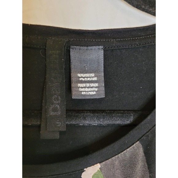 Desigual 3/4 Sleeve Black Graphic t-shirt Small - Picture 2 of 4